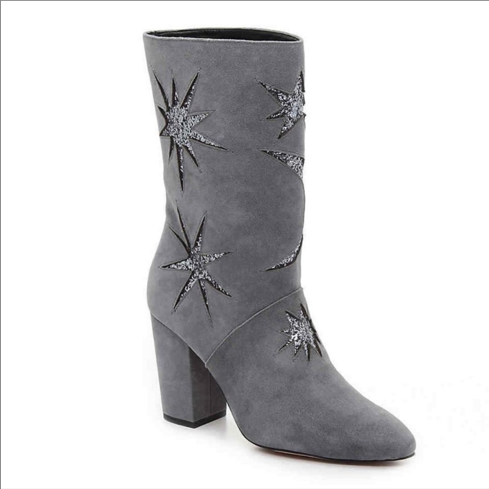 🌟 AVEC LES FILLES Gray Stack Heel Booties - Picture 2 of 4